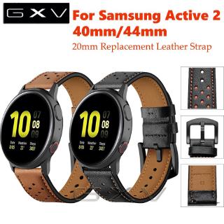 สายหนังย้อนยุคสำหรับ Samsung Galaxy Active 2 40mm/44mm, หนังแท้เปลี่ยนวงสำหรับ Samsung Active 2 40/44 มม. / Galaxy 42 มม.