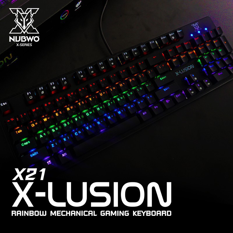 KEYBOARD NUBWO-X LUTION X21 M+  (Black)คีย์บอร์ด เกมมิ่ง