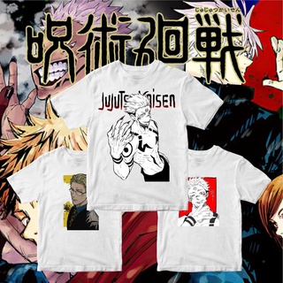 (พร้อมส่ง)เสื้อยืด jujutsu kaisen มหาเวทย์ผนึกมาร เสื้อขาว ผ้า COTTON 100 % ผ้าดีมาก ส่งไว