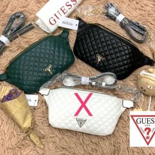 ส่งฟรี‼GUESS QUILTED BELT BAG กระเป๋าสะพายทรงคาดอกรุ่นใหม่จากGuess  วัสดุหนังpu