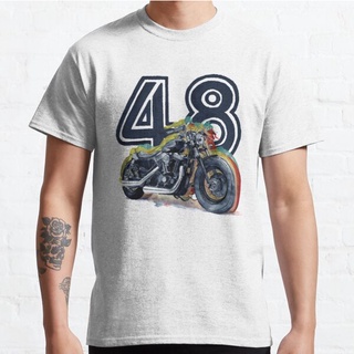 T-shirt  GILDAN เสื้อยืด ผ้าฝ้าย 100% พิมพ์ลาย Harley Davidson 48 Aprilia Bakker YMHAHA Suzuki Haojue CFMOTO Harris สําห