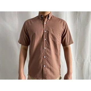 คอปก/แขนสั้น (สีเข้ม) M/L/XL ผ้า OXFORD - SHIRT LAND เสื้อเชิ้ตผู้ชาย Short Sleeve Shirt