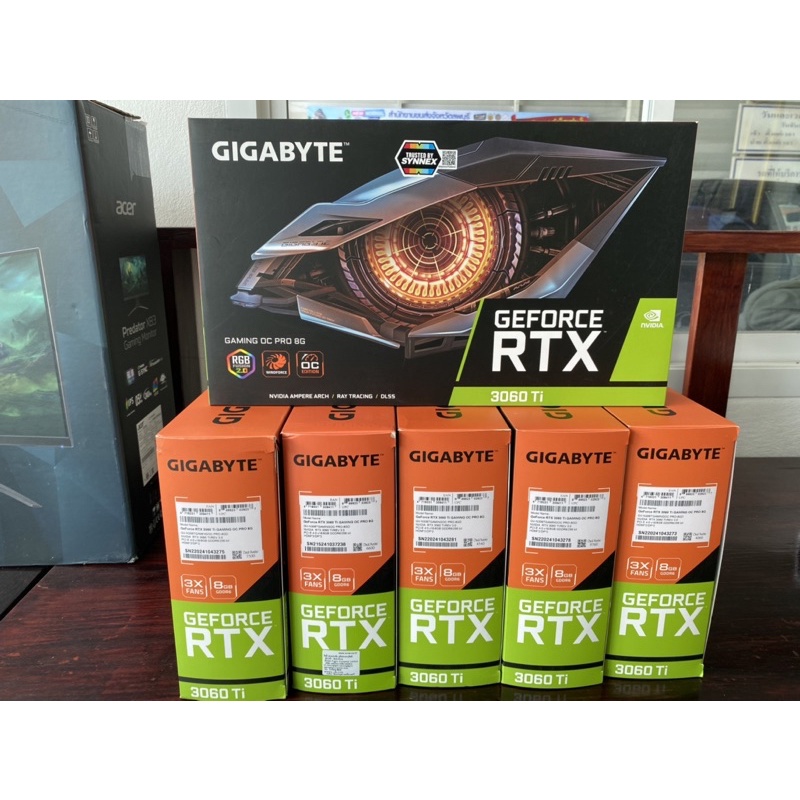 การ์ดจอ VGA Gigabyte Gaming Pro OC GeForce RTX 3060ti ชุด6ใบ