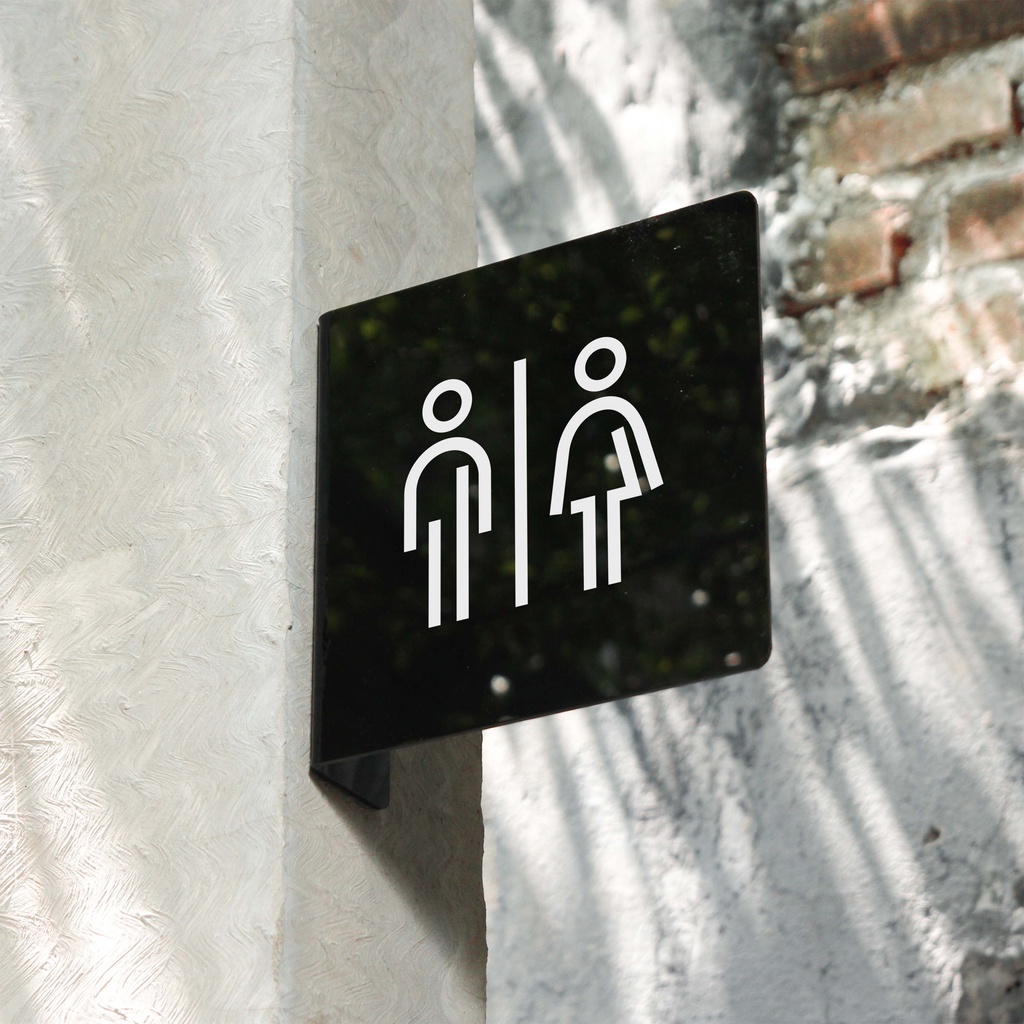 อะคริลิค Pop Up Signage Square Signage 15 x 15 ซม. - ห้องน้ํา