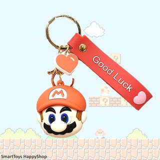 พวงกุญแจการ์ตูนสุดน่ารักพร้อมสายคล้อง MARIO Red Hat