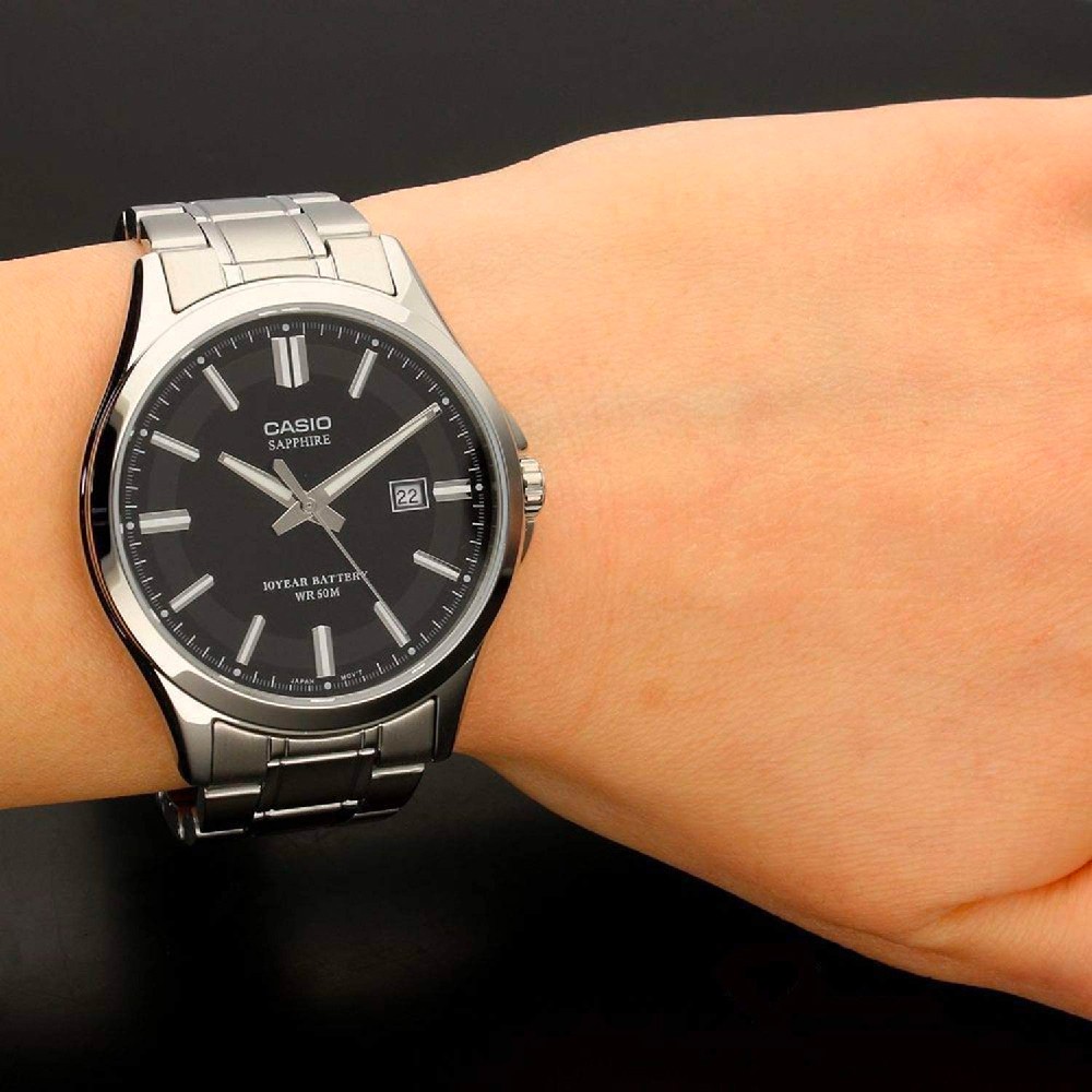 Casio นาฬิกาข้อมือผู้ชาย รุ่น MTS-100D(สายแสตนเลส) MTS-100L(สายหน้ง) กระจก sapphire MTS-100D-1A MTS-100L-1A MTS-100L-7A
