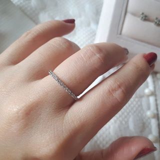 Minimal Ring​ แหวนมินิมอล​ คริสตัล​สวา​รอ​ฟ​กี้​ครึ่งวง​ ตัวเรือนเงินแท้​ 925