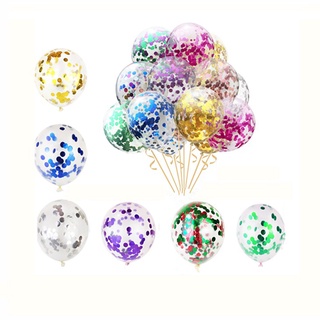 12นิ้วเงาใสลูกโป่งน้ํายางวันเกิดงานแต่งงานตกแต่งเลื่อม ลูกปา…