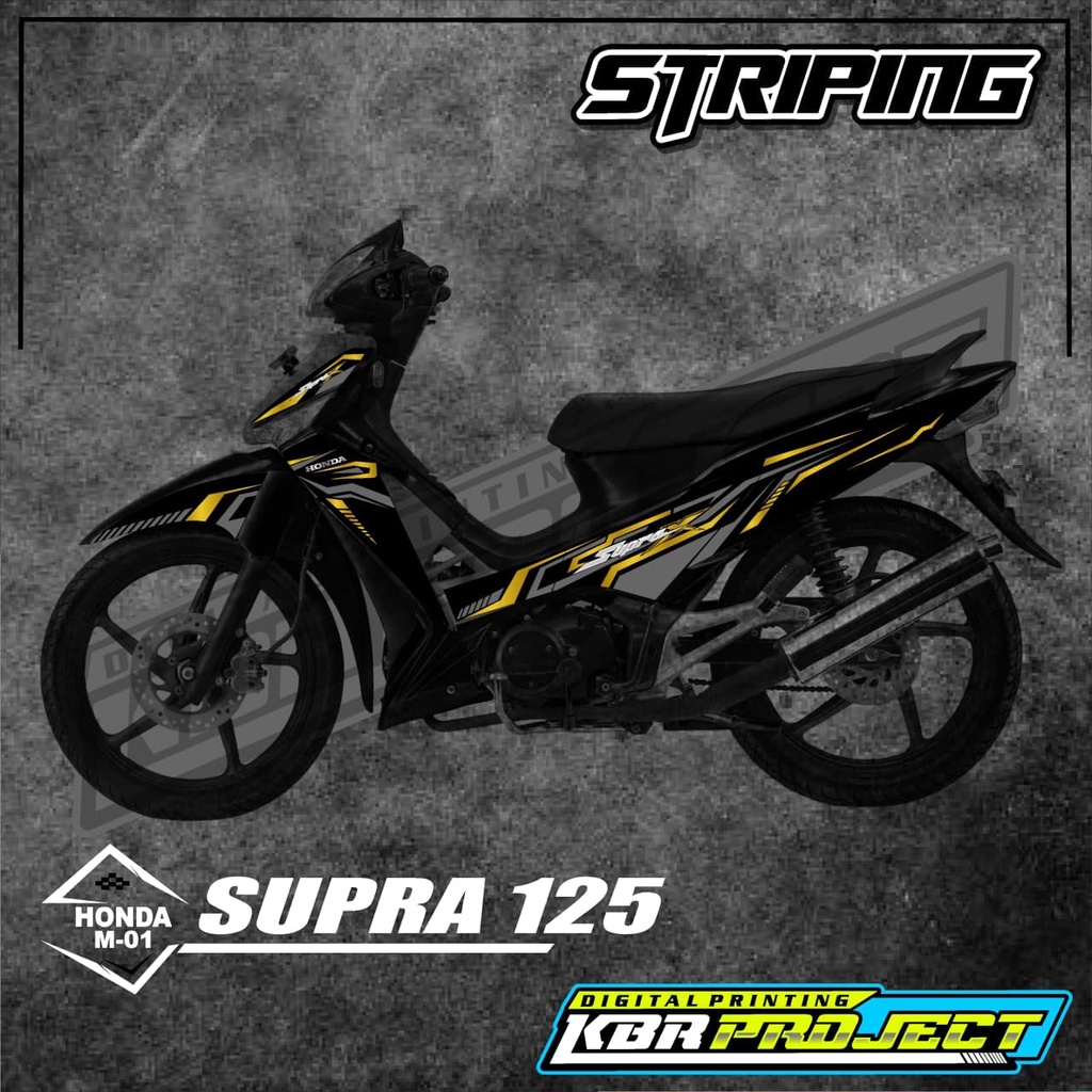 SUPRA 125 FI สติ๊กเกอร์สตริป SUPRA 125 HONDA สติ๊กเกอร์รถมอเตอร์ไซด์ variation Racing M-01 TRANSPARENT