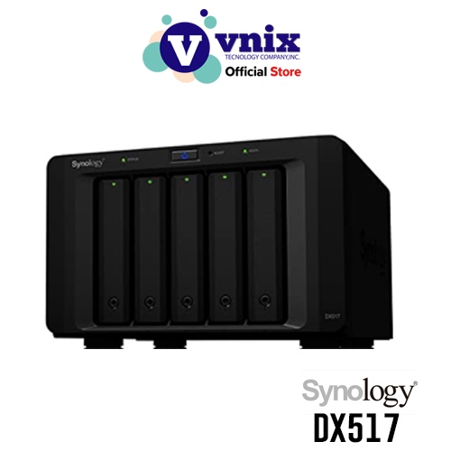 NAS (อุปกรณ์จัดเก็บข้อมูลบนเครือข่าย) SYNOLOGY EXPANSION UNIT 5-BAY (DX517) By Vnix Gro
