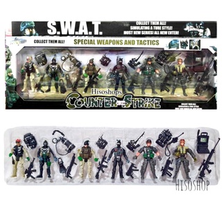 S.W.A.T. SPECIAL WEAPONS AND TACTICS โมเดวทหารมาใหม่ 18 pcs. กล่องใหญ่ Toy world Missile Special Weapons And Tactics