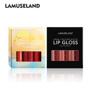 LAMUSELAND ลิปสติก กันน้ำ ติดทนนาน 3 ชิ้น / ชุด   L18L13/LA0006