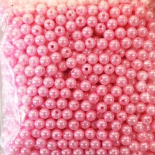 มุก 8 มิล 400 กรัม สีชมพู