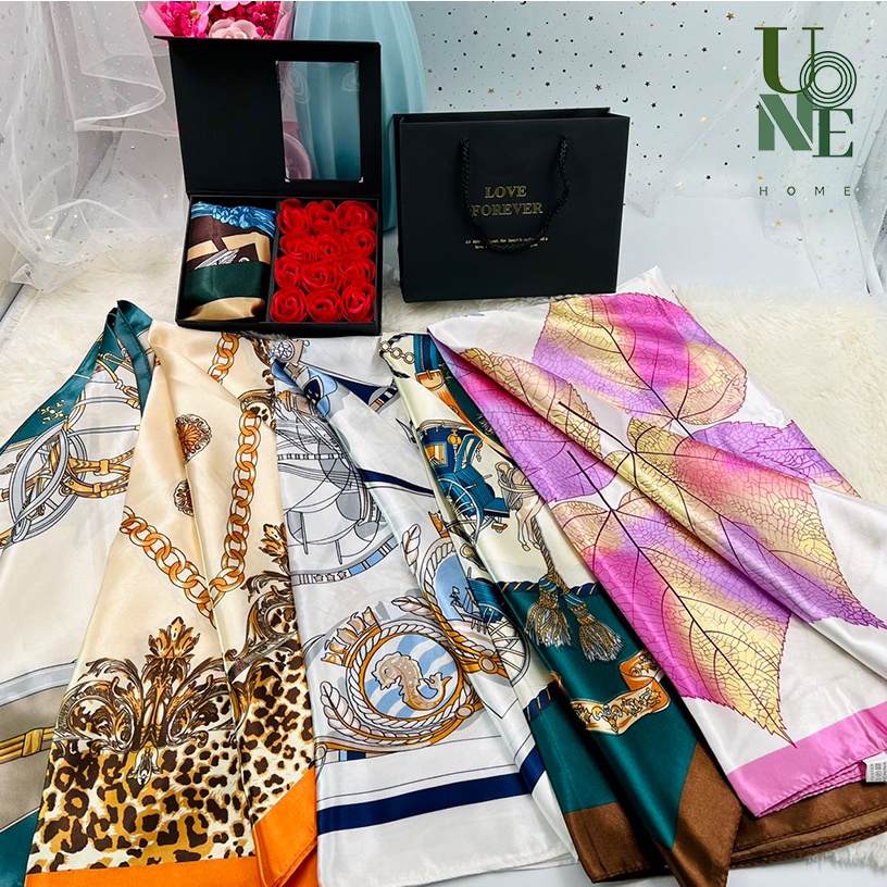 UoneHome H110 ชุดกล่องของขวัญ กุหลาบแดงพร้อมผ้าคลุมไหล่ ของขวัญวันเกิด ให้เพื่อนให้แฟน/วาเลนไทน์