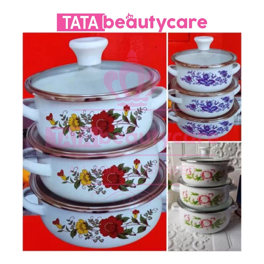 [2000gr] H200 | REONA PAN SET 3 STORIES GLASS LID