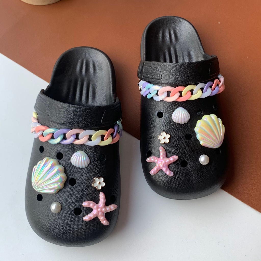 Crocs Jibbitz Seashell Starfish DIY Set รองเท้าปุ่มเสน่ห์