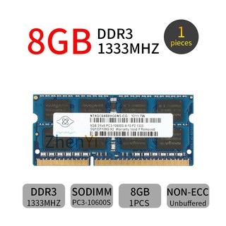 NANYA  8GB DDR3 PC3-10600S 1333MHz SODIMM CL11 204Pin Notebook Laptop RAM MEMORY AD38