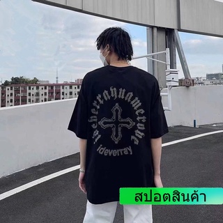 เสื้อยืดแขนสั้น แขนห้าส่วนลําลอง ทรงหลวม ขนาดใหญ่ เข้ากับทุกการแต่งกาย แฟชั่นฤดูร้อน สไตล์อเมริกันเรโทร สําหรับผู้ชาย แล