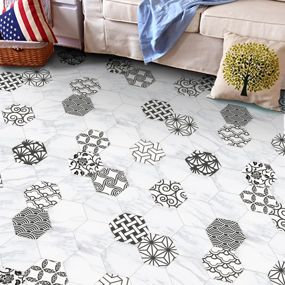 10 Pcs Set Self Adhesive Floor Sticker For Bathroom Kitchen