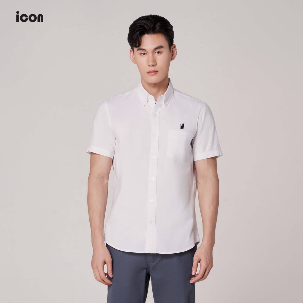 icon (ไอคอน) เสื้อเชิ้ตผู้ชาย แขนสั้น ผลิตจากผ้าคอตตอนออกฟอร์ด ทรงสมาร์ทฟิต (มีให้เลือก 4 สี) - IAR7