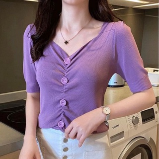 เสื้อแฟชั่น กระดุมแขนสั้น(JNF004) นุ่ม ยืด ใส่สบายสุดๆ อากาศร้อนแบบนี้ต้องมี แพทเทิร์นสวยมาก เสื้อไปเที่ยว