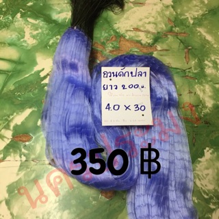 อวนดักปลาแบบไม่มีลูกถ่วง มองปลิว ขนาดตา 4.0 ซม.*30ตา*ยาว 120 ม.