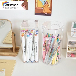 Winzige กล่องอะคริลิค ใส สไตล์ Ins สําหรับใส่ปากกา เครื่องเขียน