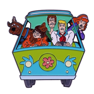 เข็มกลัด รูปการ์ตูนนักสืบ Van Enamel Lapel Pin Scooby Doo สไตล์คลาสสิก