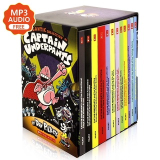 12 Books/set The Gigantic Collection  Captain Underpants Comic Book for Children Kids Coloring Books  Educational Toys