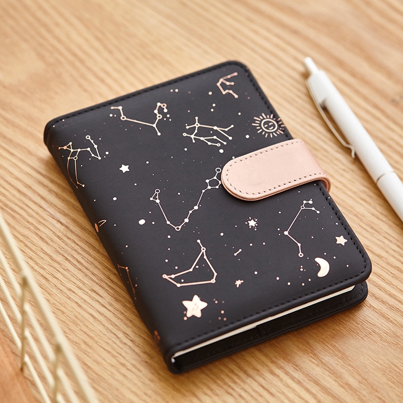 สมุดโน้ตไดอารี่ starry skyly a 6 หน้าปกหนังนุ่ม 288 หน้า agenda 2026 planner