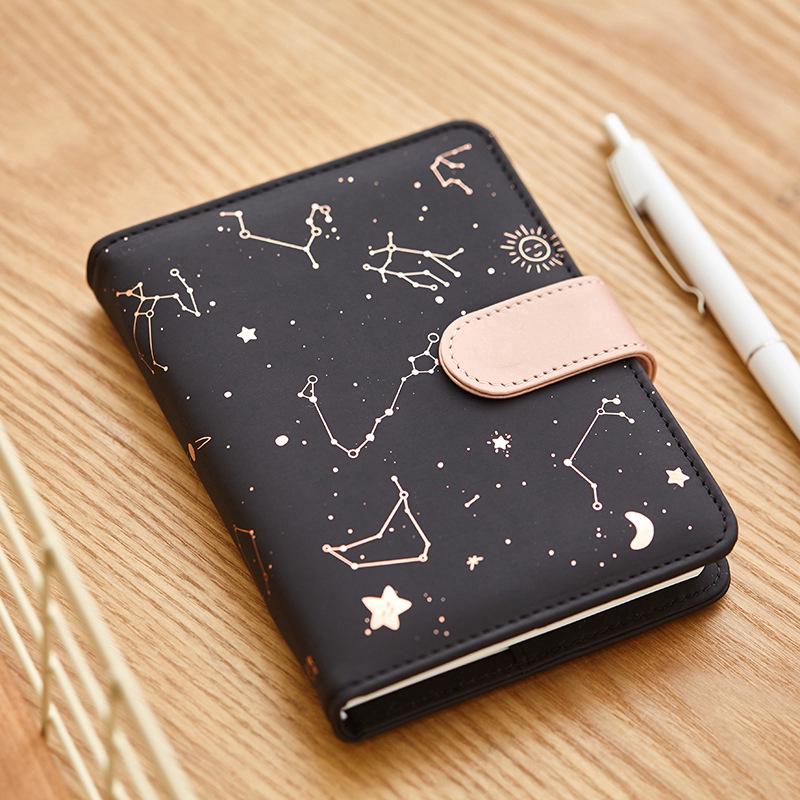 สมุดโน้ตไดอารี่ starry skyly a 6 หน้าปกหนังนุ่ม 288 หน้า agenda 2021 2022 planner