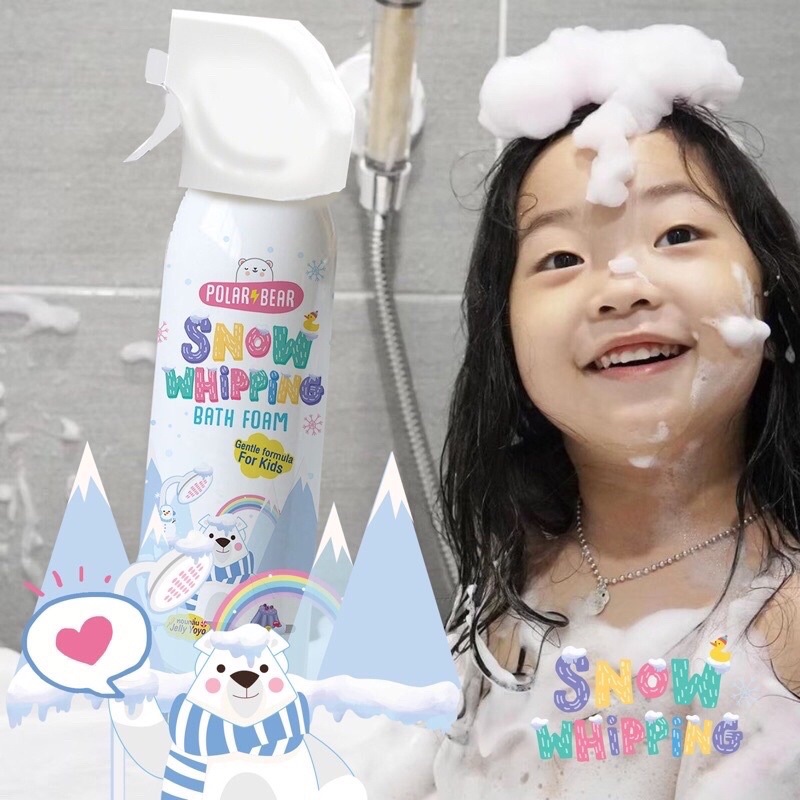 วิปปิ้งโฟม POLARBEAR โฟมฟูมาก วิปปิ้งสโนว์ บาธโฟม 4 in 1 โฟมนุ่ม Snow Whipping Bath Foam - รูปที่ 4