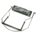 Hohner ฮาร์โมนิก้า คีย์ C รุ่น Silver Star พร้อมขาหนีบฮาร์โมนิก้า (Harmonica Key C, เมาท์ออแกนคีย์ C)