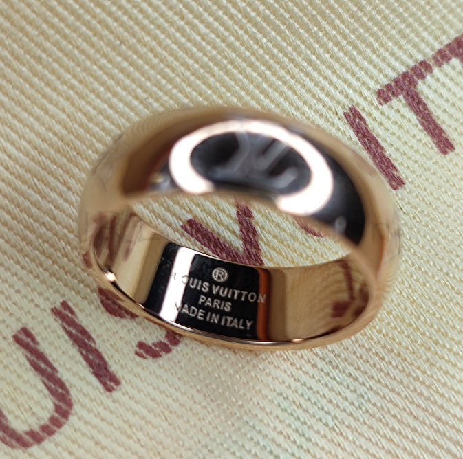 ใหม่ Monogram แหวนอุปกรณ์เสริมรูปแบบ Zamac Palladium Finishing Band แหวน