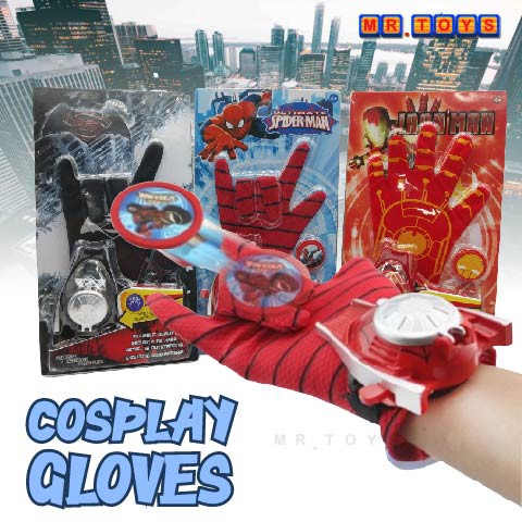 Kids Boys Avengers Glove Launcher ของเล่น Spiderman Ironman และ Batman/Sarung Tangan Avengers
