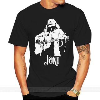 T-shirt  เสื้อยืด พิมพ์ลายนักร้อง Joni The Stencil Mitchel Folk Rock 60S 70SS-5XL