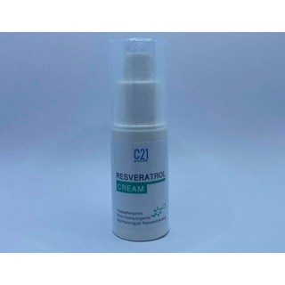 C21 Resveratrol Cream 15ml สารสกัดจากเปลือกองุ่นแดงมีสารโพนีฟีนอล ต่อต้านอนุมูลอิสระ ช่วยปกป้องริ้วรอยก่อนวัย