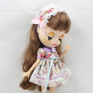 elegant dress for blyth icy headdress flower outfit ชุดตุ๊กตาบลายธ์