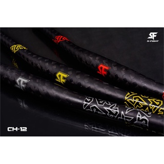 แฮนด์ยก Oversize Carbon ลาย 12K รุ่น CH-12  Ø 31.8 x 720 mm. 169 g. สี แดง เทา เหลือง