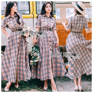 Checked Shirt Long Dress