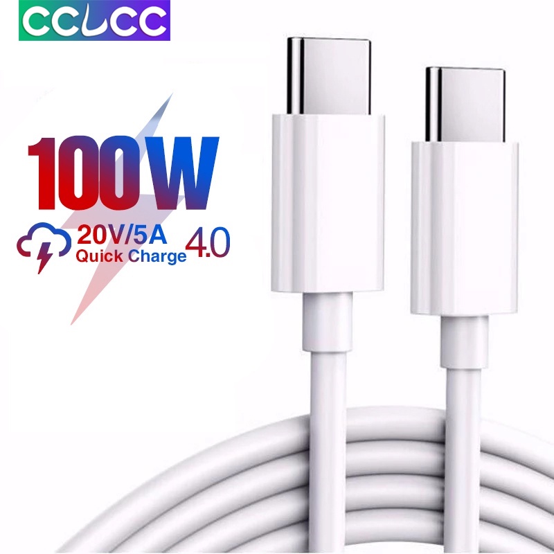 Cclcc สายชาร์จ USB C 5A PD100W Type C เป็น Type C สําหรับ MacBook Pro Air i Pad Thunderbolt Samsung Galaxy Switch PS5
