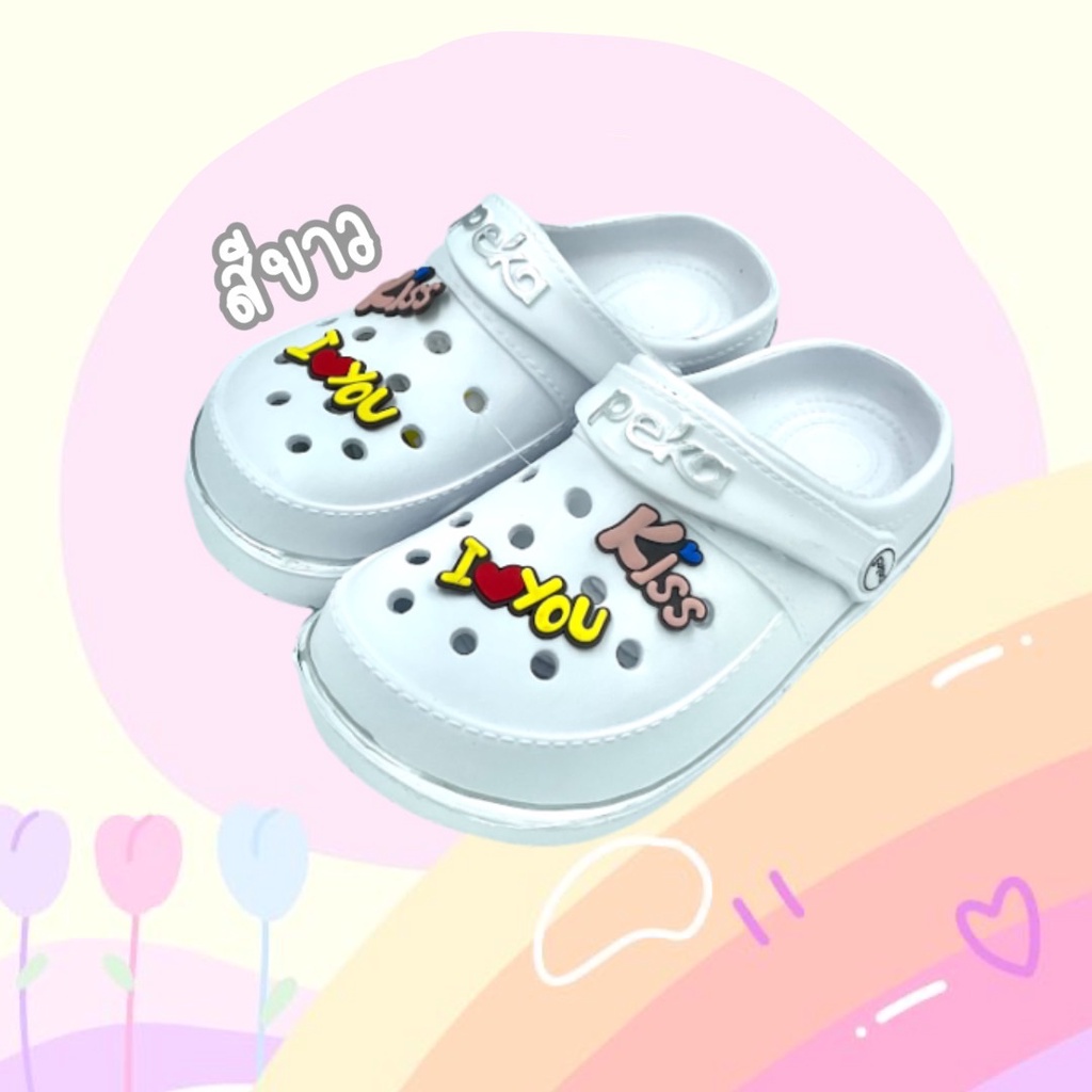 3คู่ราคาส่ง🌟รองเท้าหัวโต Peka 908 **ตัวติดแบบสุ่ม** ไซส์36-41