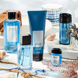 Bath &amp; Body Work Mens Collection ( OCEAN ) Ultra Shea Body Cream / 2 in 1 Hair &amp; Body Wash / Body Spray / Body Colonge