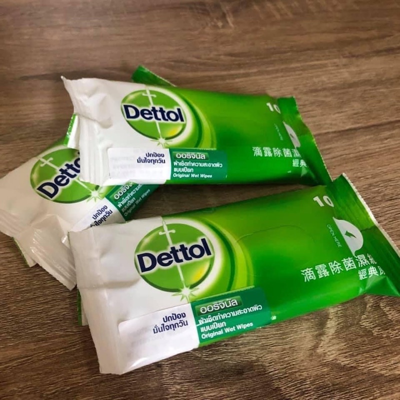 เดทตอล ทิชชู่เปียก Dettol 🦠 #มีของพร้อมส่ง 📦  Dettol ผ้าเช็ดทำความสะอาดแบบเปียก แอนตี้แบคทีเรีย 🦠