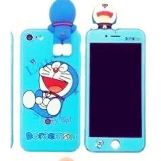 เคสมือถือ+ฟิล์มกระจกลาย doraemon