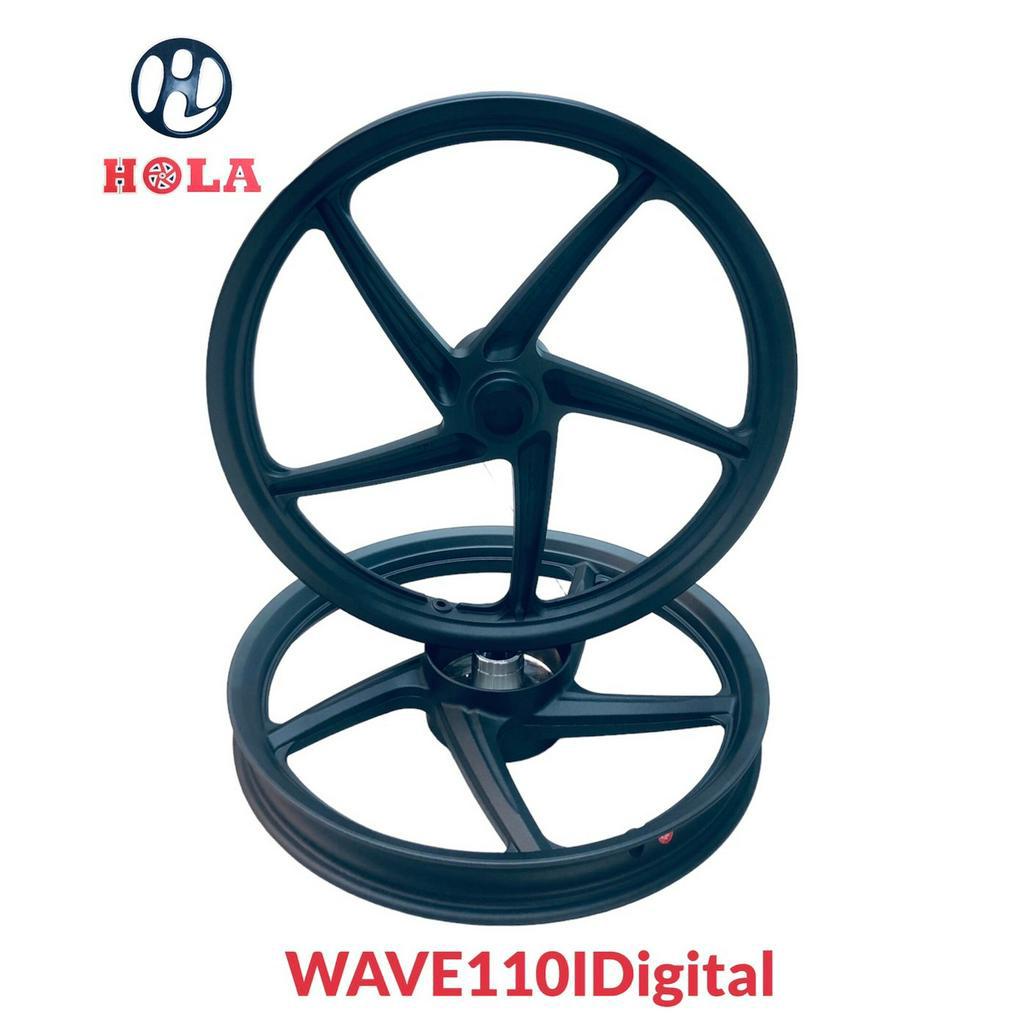 ล้อแม็ก(Racing HL) 17"  WAVE 110-I (2021) WAVE-125I (2021-2022) สีดำ 5NS รหัสสินค้า1704300000001