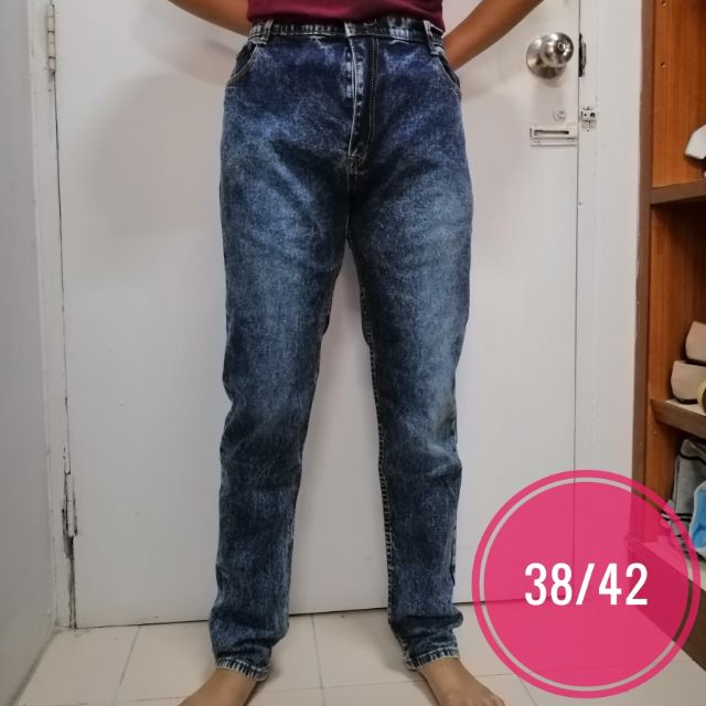กางเกง​ยีนส์​ขาเดฟเอว38
