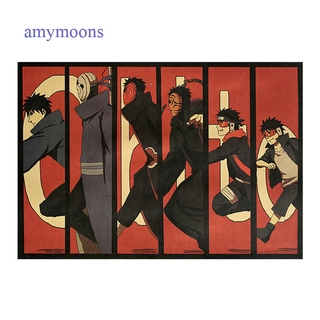Amymoons Naruto Classic Cartoon ภาพโปสเตอร์สําหรับติดตกแต่งผนังบ้าน