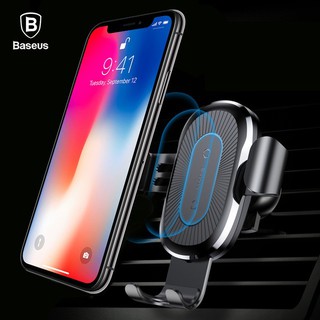 Baseus 4-6.5 inch Car Air Vent Mount Qi Wireless Charger For iPhone X Max Samsung Quick Phone Holder Stand Android