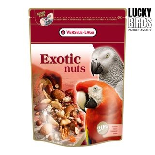 Versele laga Exotic nuts ธัญพืชและถั่วรวมอบแห้งสำหรับนกแก้ว 750กรัม